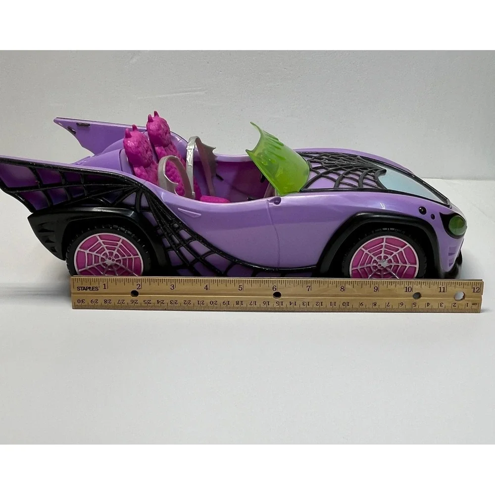 Monster High Purple Ghoul Spiderweb Convertible Car 2022 Toy‎ Kids Play Vehicle